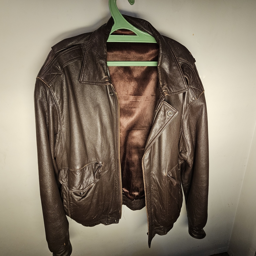 Vintage 90s The English Patient Movie Crew Jacket Alliance Atlantis Leather Bomb